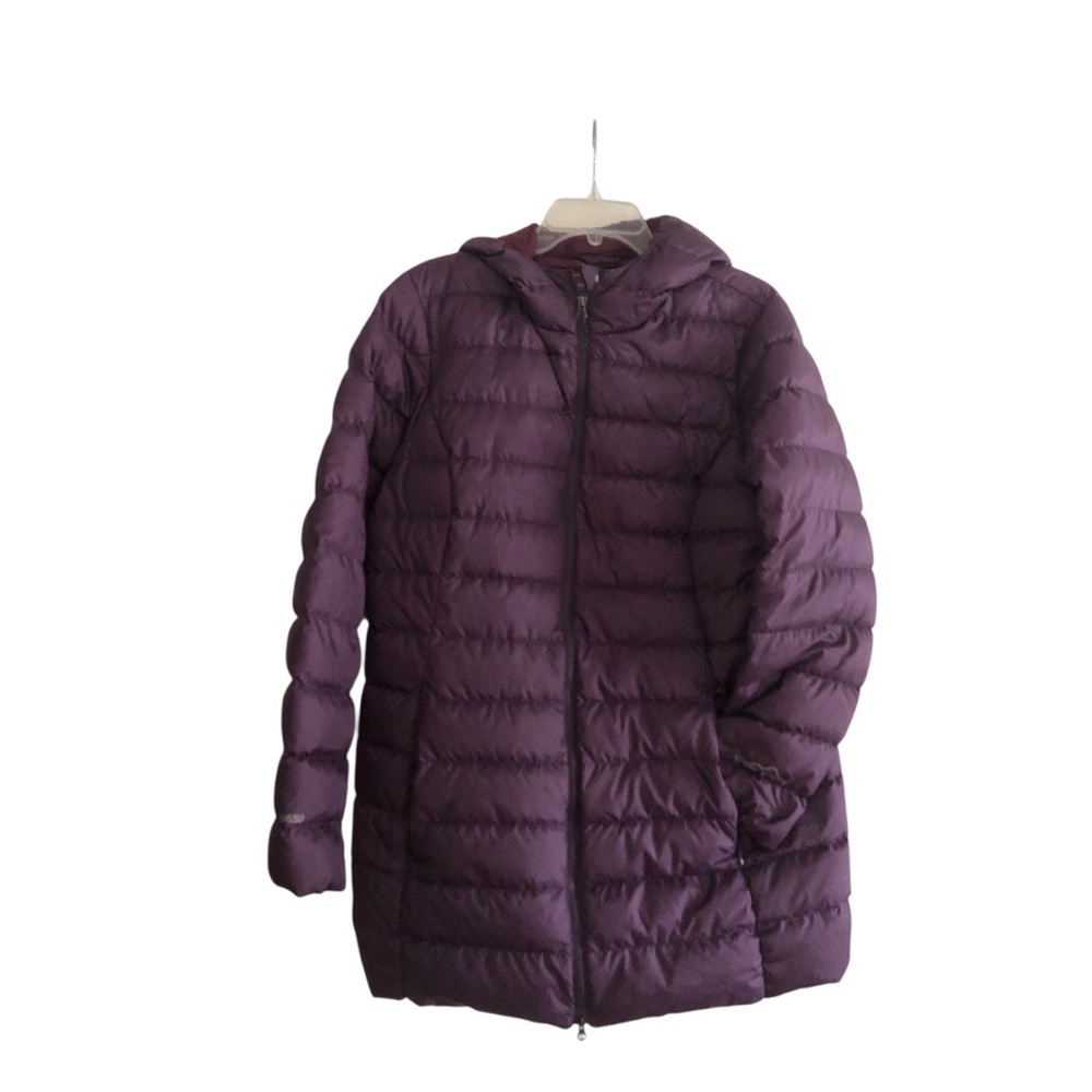 Eddie Bauer Women's Packable Hooded Mid-Length Down Puffer Coat - Plum